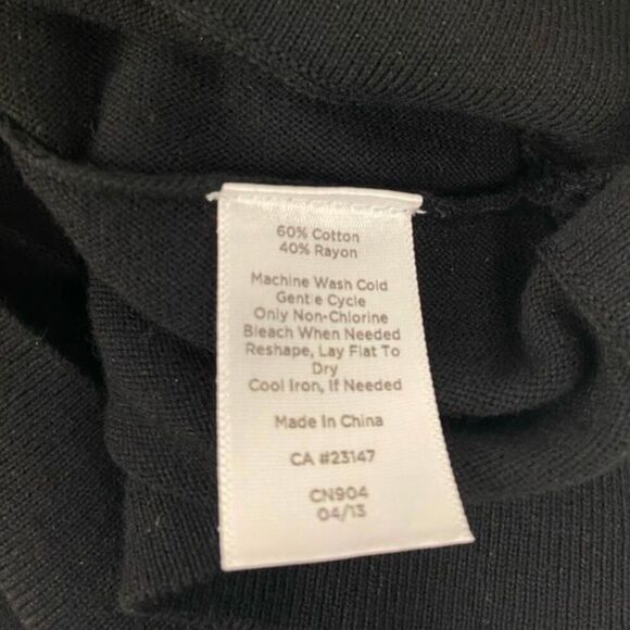 Talbots Batwing Black Top size Petite P - Picture 5 of 5